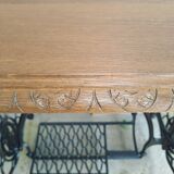 Cast iron and wood console