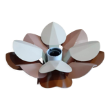 Vintage metal and chrome wall lamp " flower "