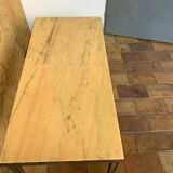 Marble and brass coffee table