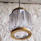 Scandinavian brass and glass pendant for Reijmyre by Paul Kedelv