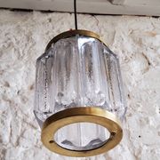 Scandinavian brass and glass pendant for Reijmyre by Paul Kedelv