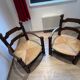 Fauteuil bois et paille Charles Dudouyt