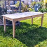 Farmhouse table in natural raw solid oak