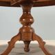Round walnut table with marquetry of Vittorio Emanuele II