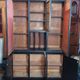 Vintage painted wooden bookshelf