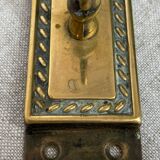 Four-hook brass coat rack