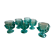 Six colourful glass pods