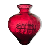 Vintage Ruby Red Glass Vase