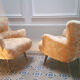 Pair of chairs design organic vintage 50s 60s