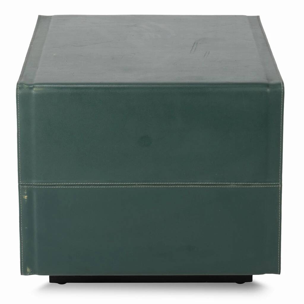 Leather footstool made in the 1970s
