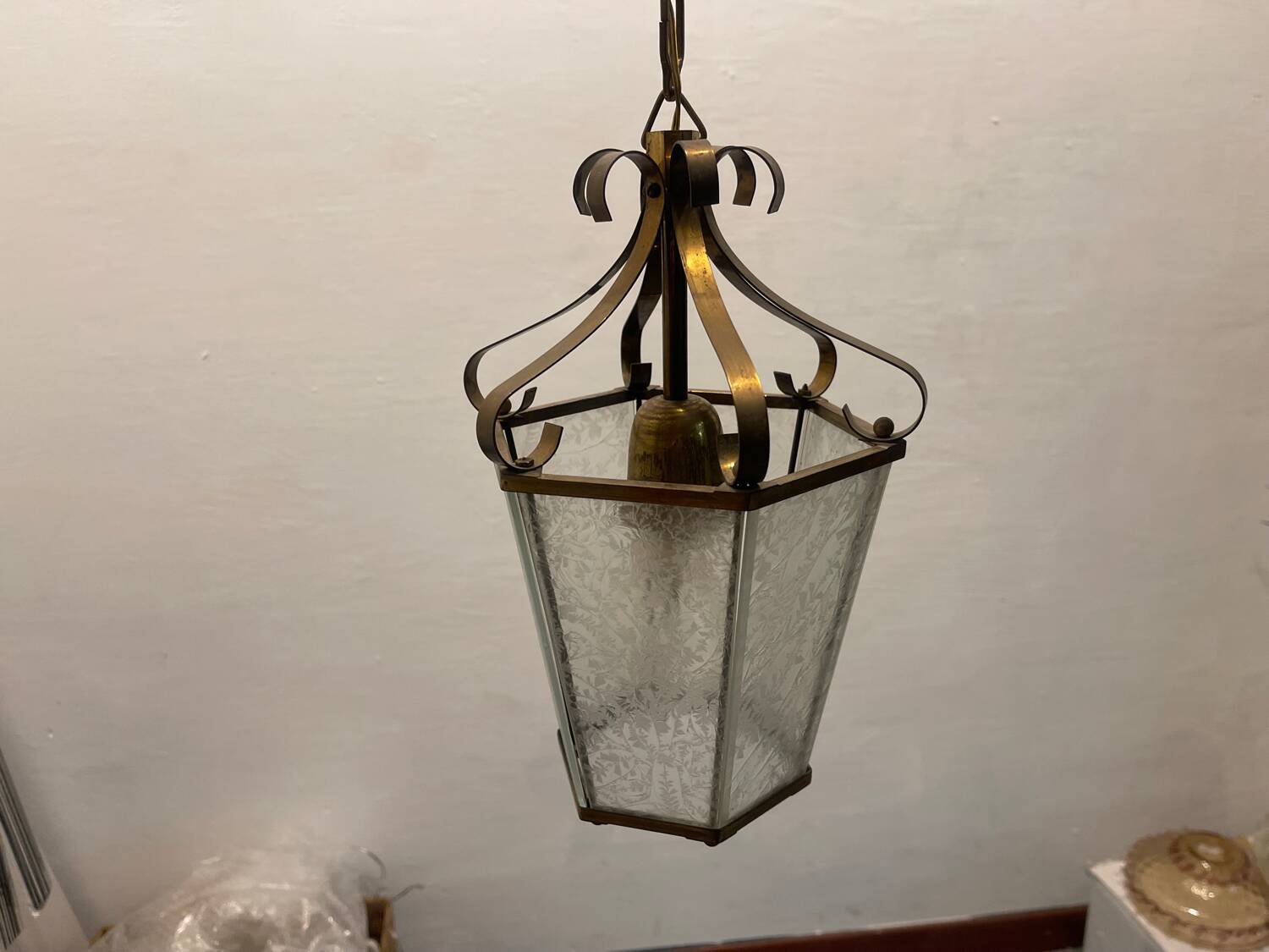 Bronze Light Pendant 1950’s