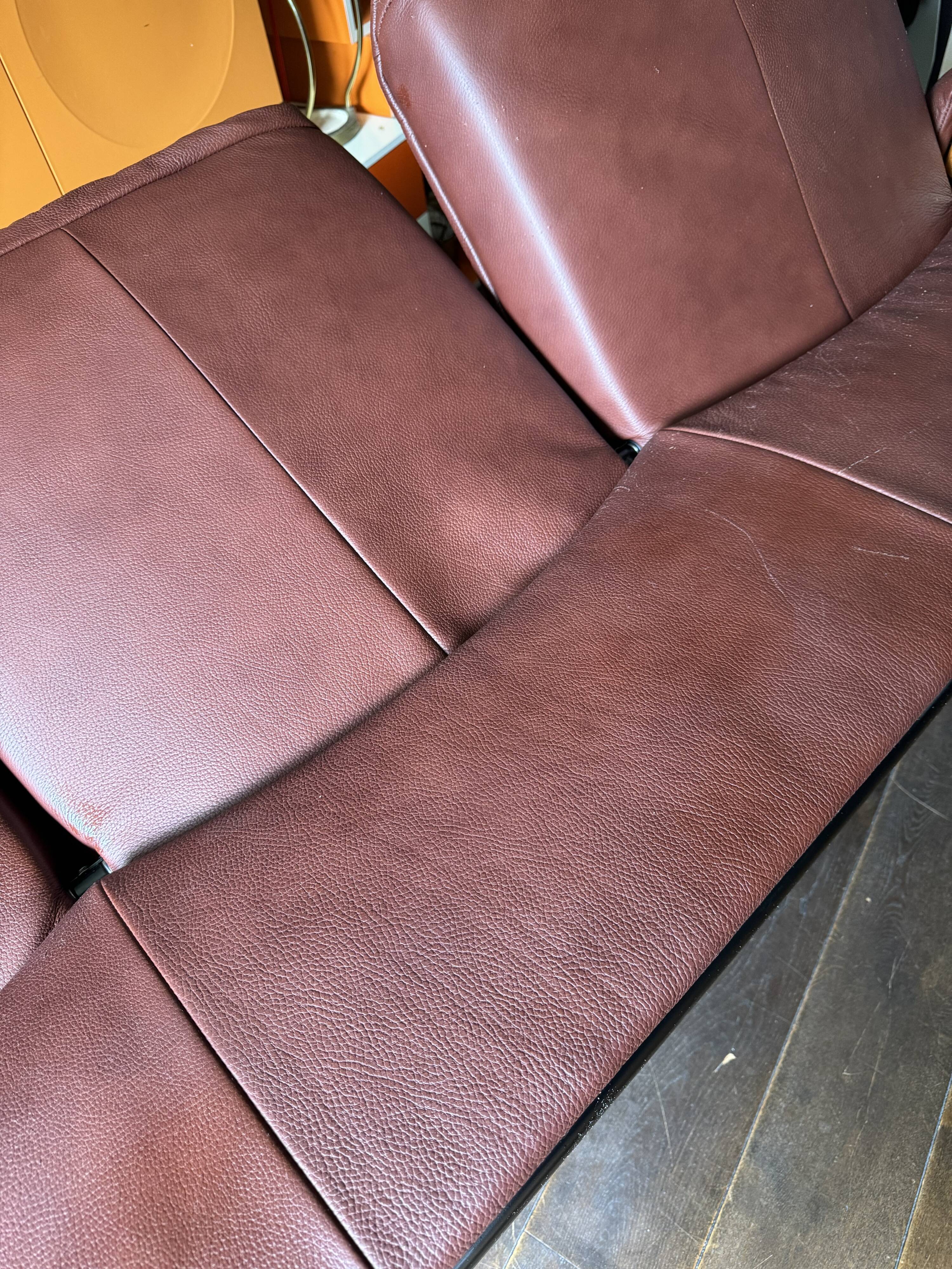 Erkones Stressless 3-seater leather reclining sofa