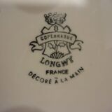 5 hand-decorated Longwy fish plates