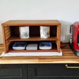 Scandinavian style teak wall or table shelf
