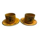 Mugs with saucers