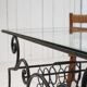 Provençal Wrought Iron and Glass Console Table, 1950