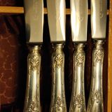 12 silver-plated metal knives by Félix Frères