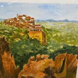 Ancienne peinture jean laville st germain roussillon + cadre bois