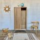 Vintage Parisian school cabinet tubular feet year 1950
