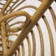 Half-moon rattan shelf and coat holder