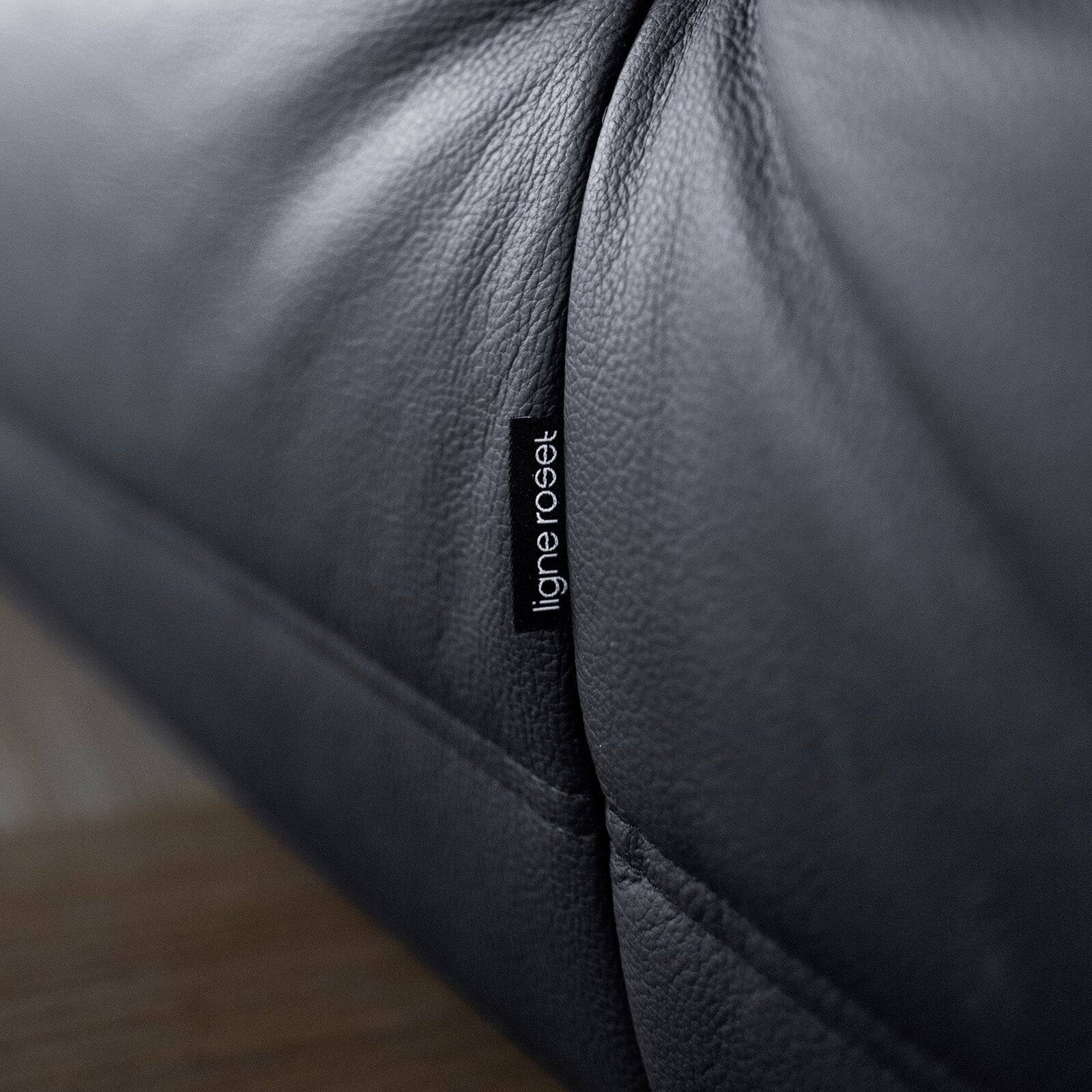 Black leather 3-seater Togo sofa by Michel Ducaroy