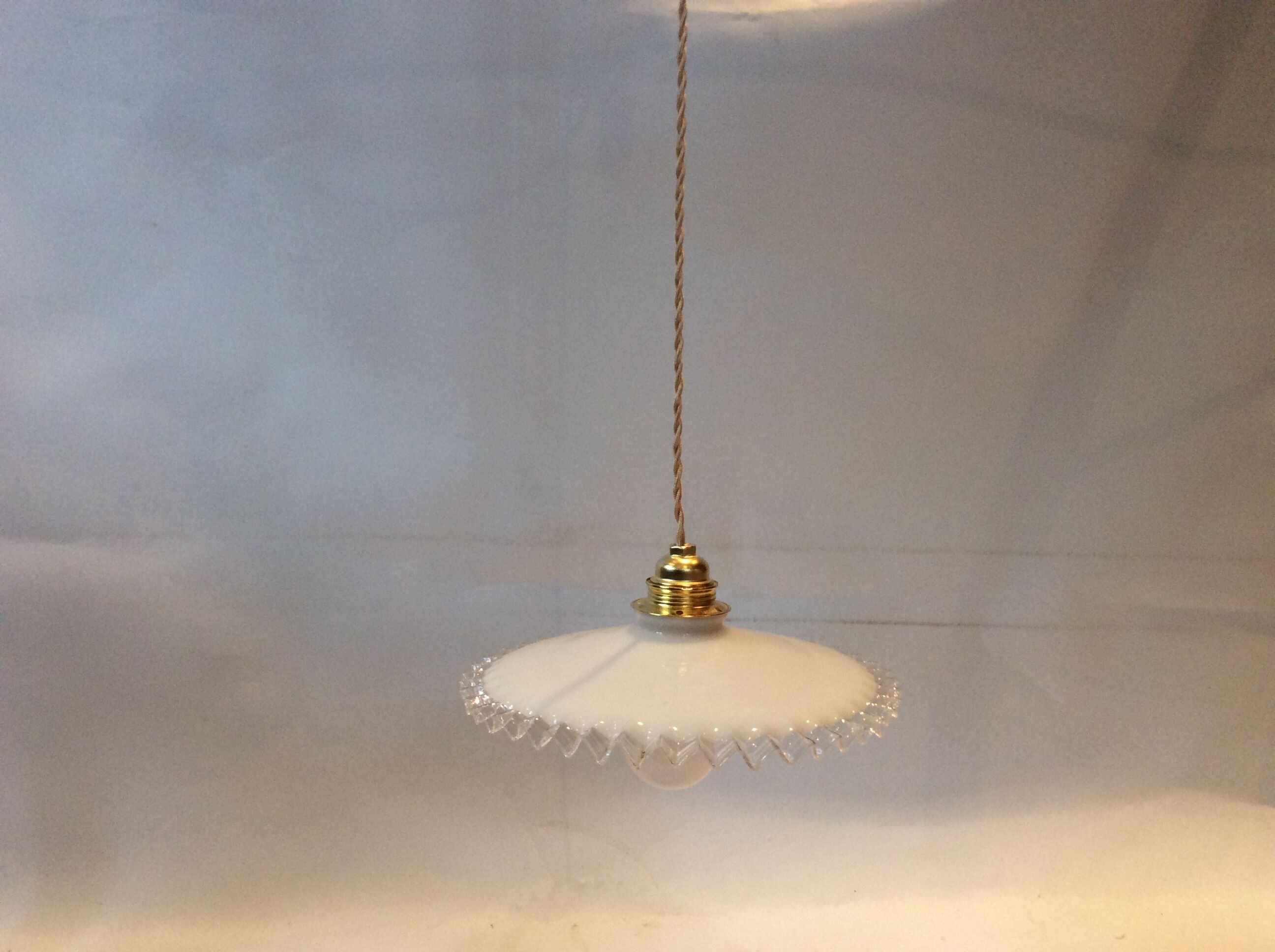 Vintage opaline pendant light