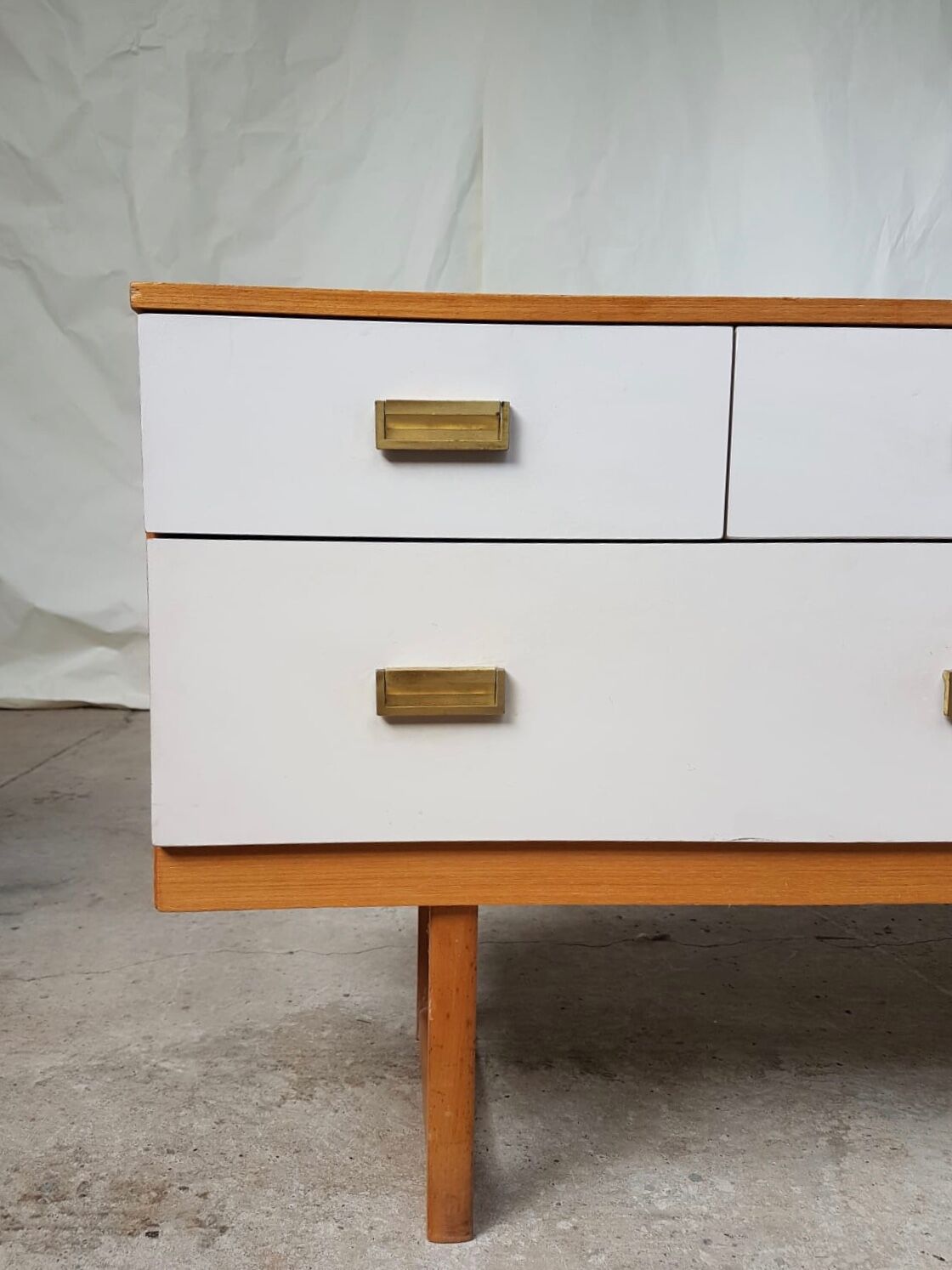 Mid century compact sideboard long chest of drawers danish Scandinavian design