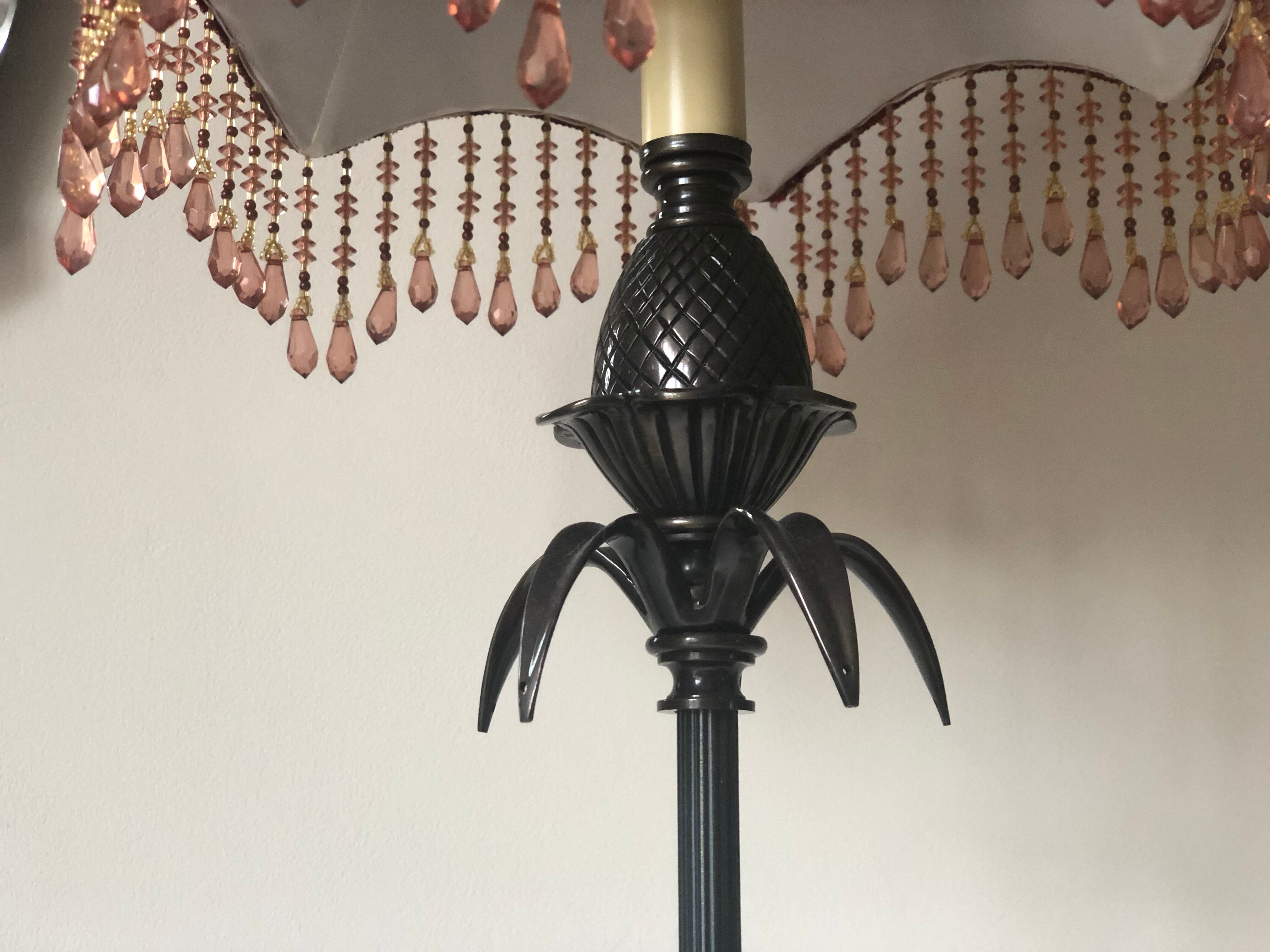 Bronze and marble pineapple lamp