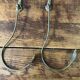 4 curtain tiebacks in art deco bronze brass
