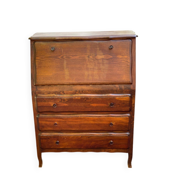 Secrétaire en bois massif style Louis XV