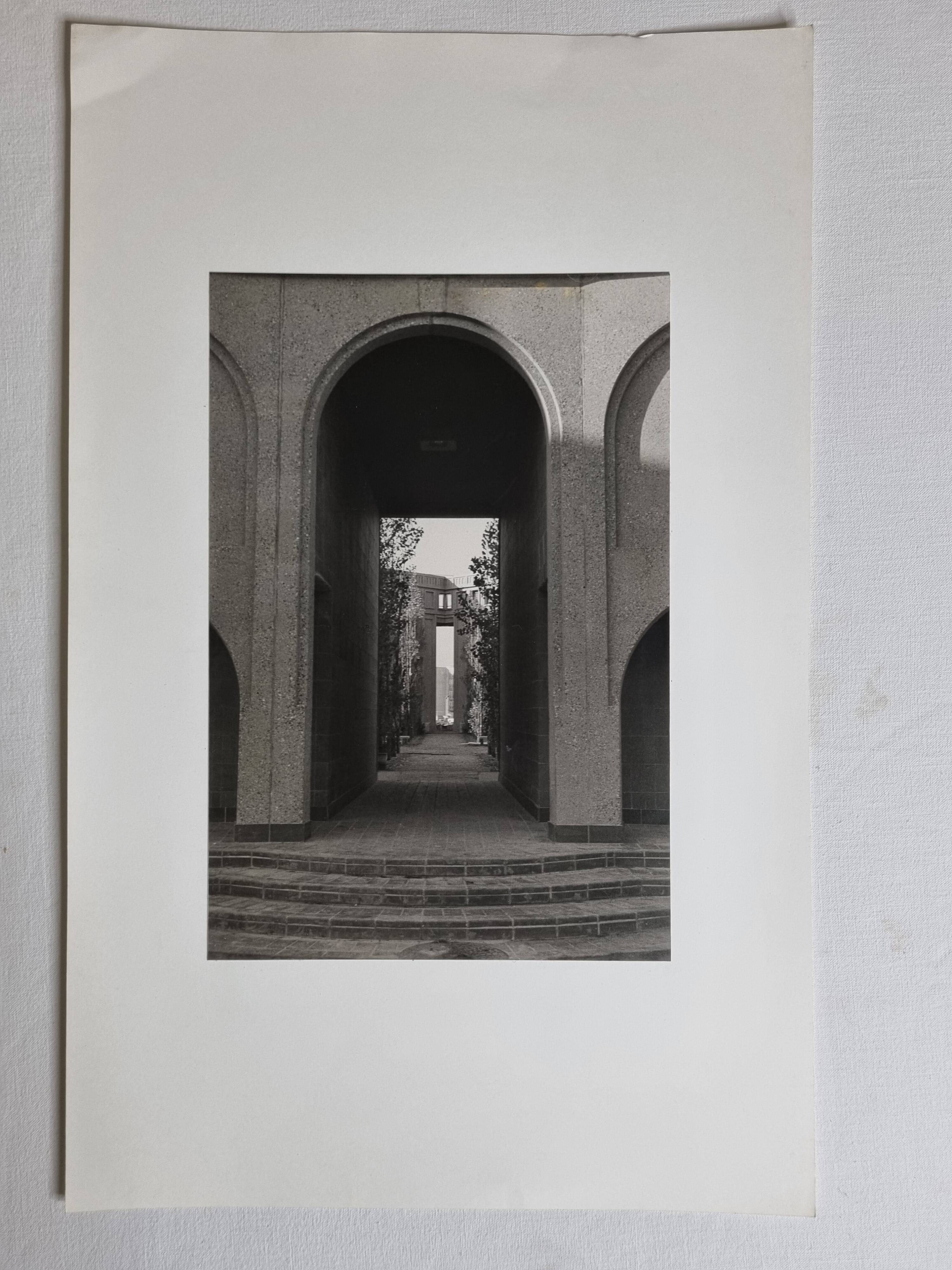 Art photography, town planning, architecture, arches vintage silver print, 1960s