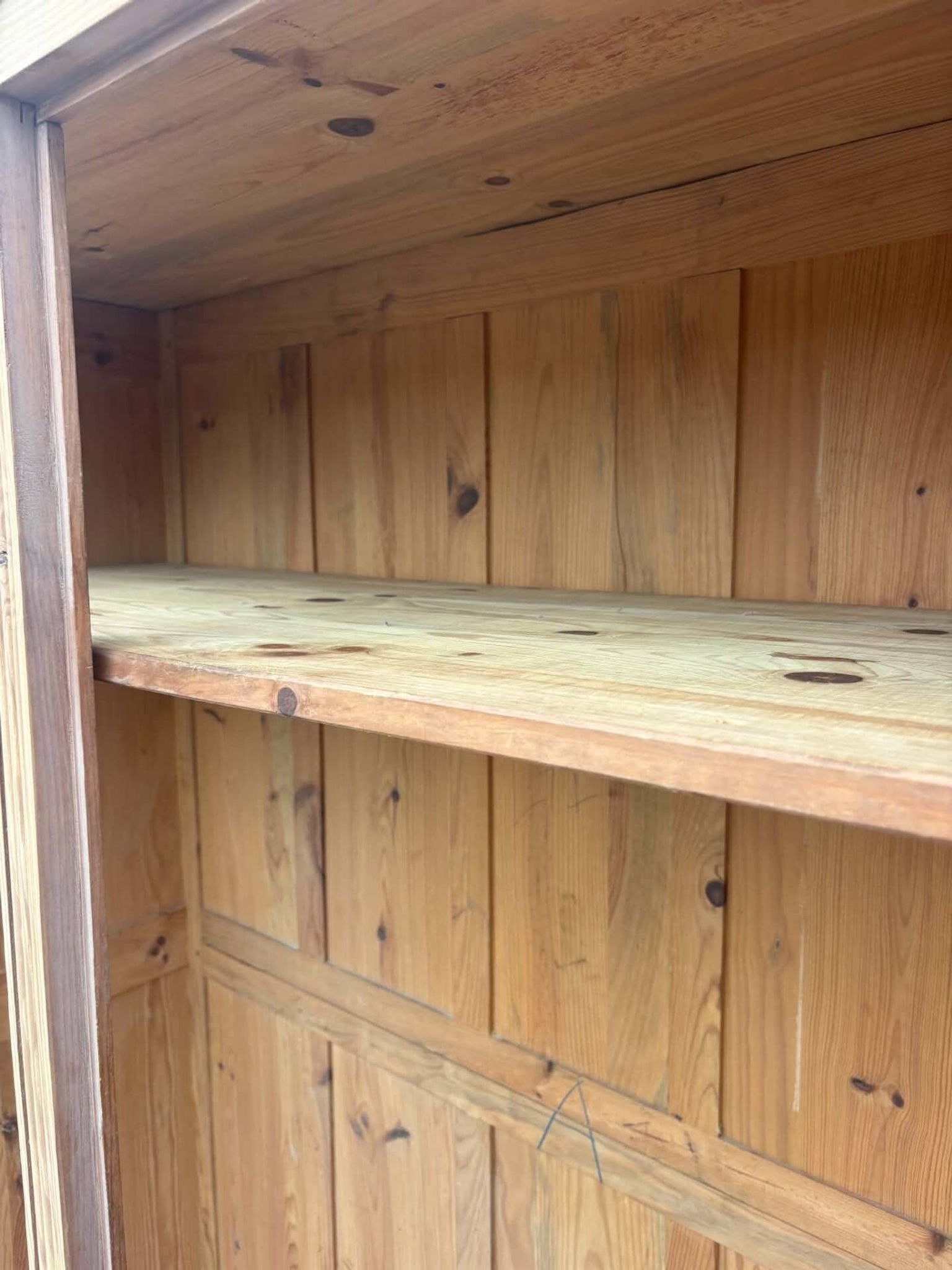 Parisian wardrobe / vintage wardrobe in raw wood