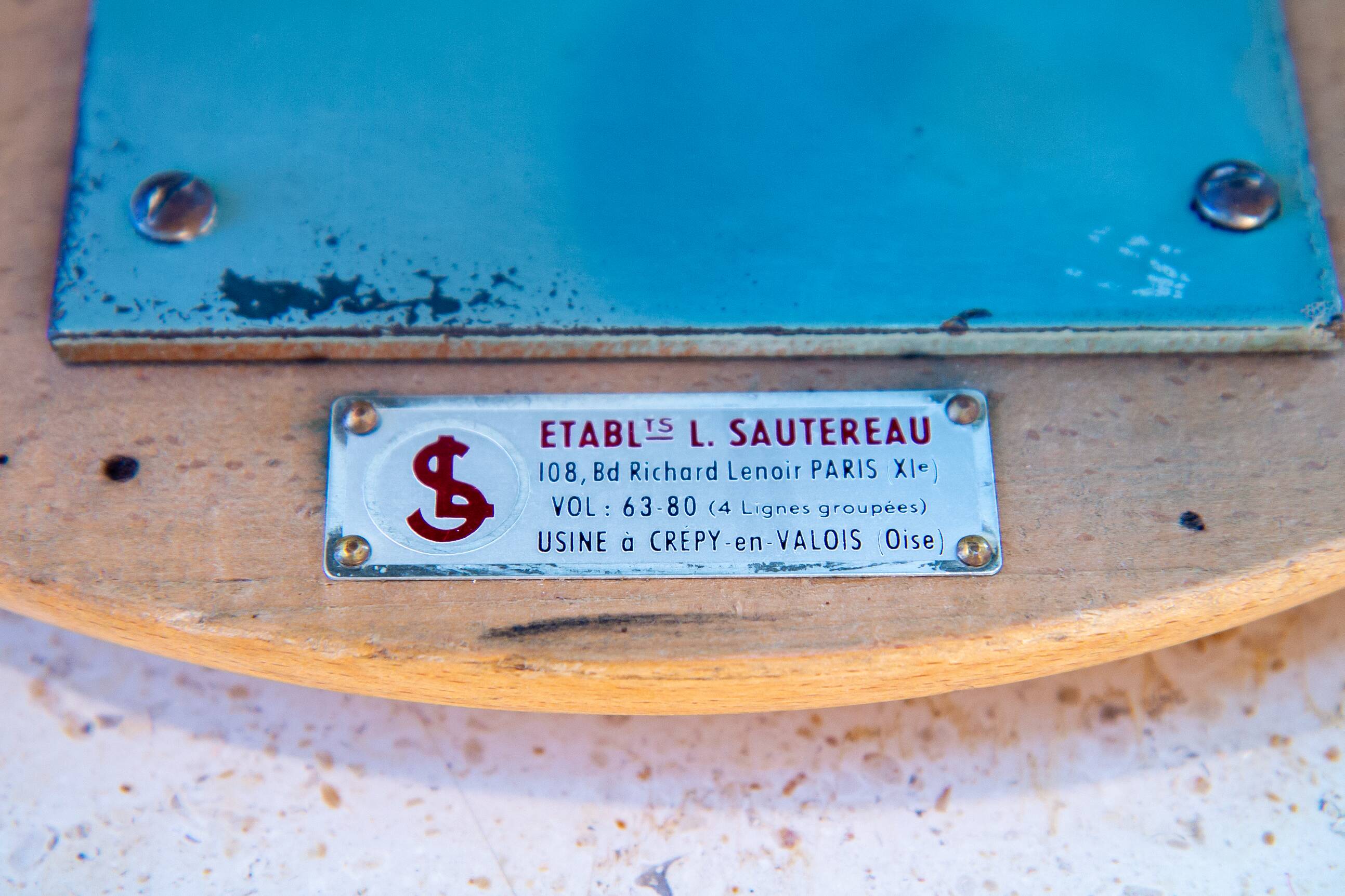 Restored factory stool L. Sautereau, 1950s-60s.