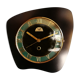 Clock vintage formica silent wall clock "ffr black and green"