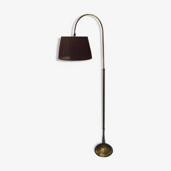 Adjustable sofa lamp in solid brass height