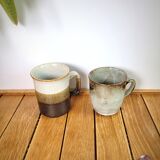 Duo enamelled ceramic mugs