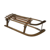 Ancienne luge années 50 en bois verni