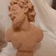 Bacchus and Bacchante, two terracotta busts, after Clodion