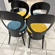 Set of 4 Baumann Bistro chairs, Mouette model, vintage 1970