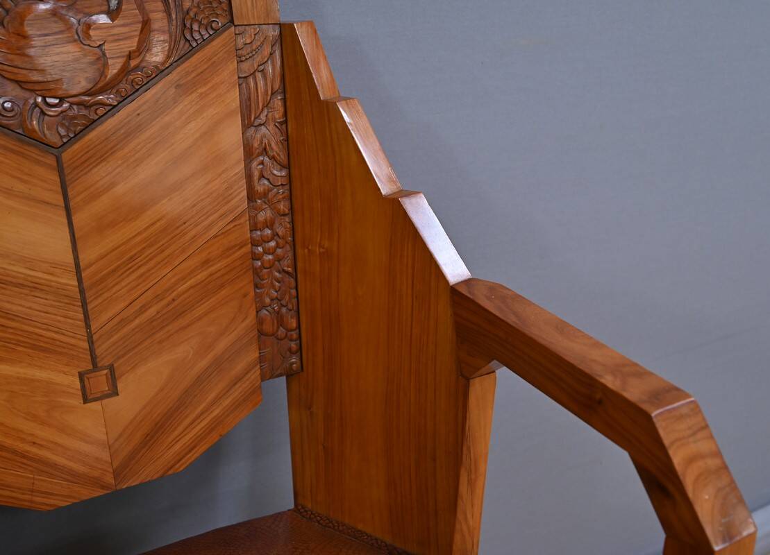 Set of 6 Rosewood Armchairs, Art Deco – 1910