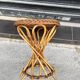 Table d'appoint en rotin 1950 midcentury