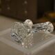 Crystal candlestick by Daum Nancy France 1970s