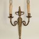 Large Vintage French Empire Style Bronze Double Wall Light With Urn Detail 4887