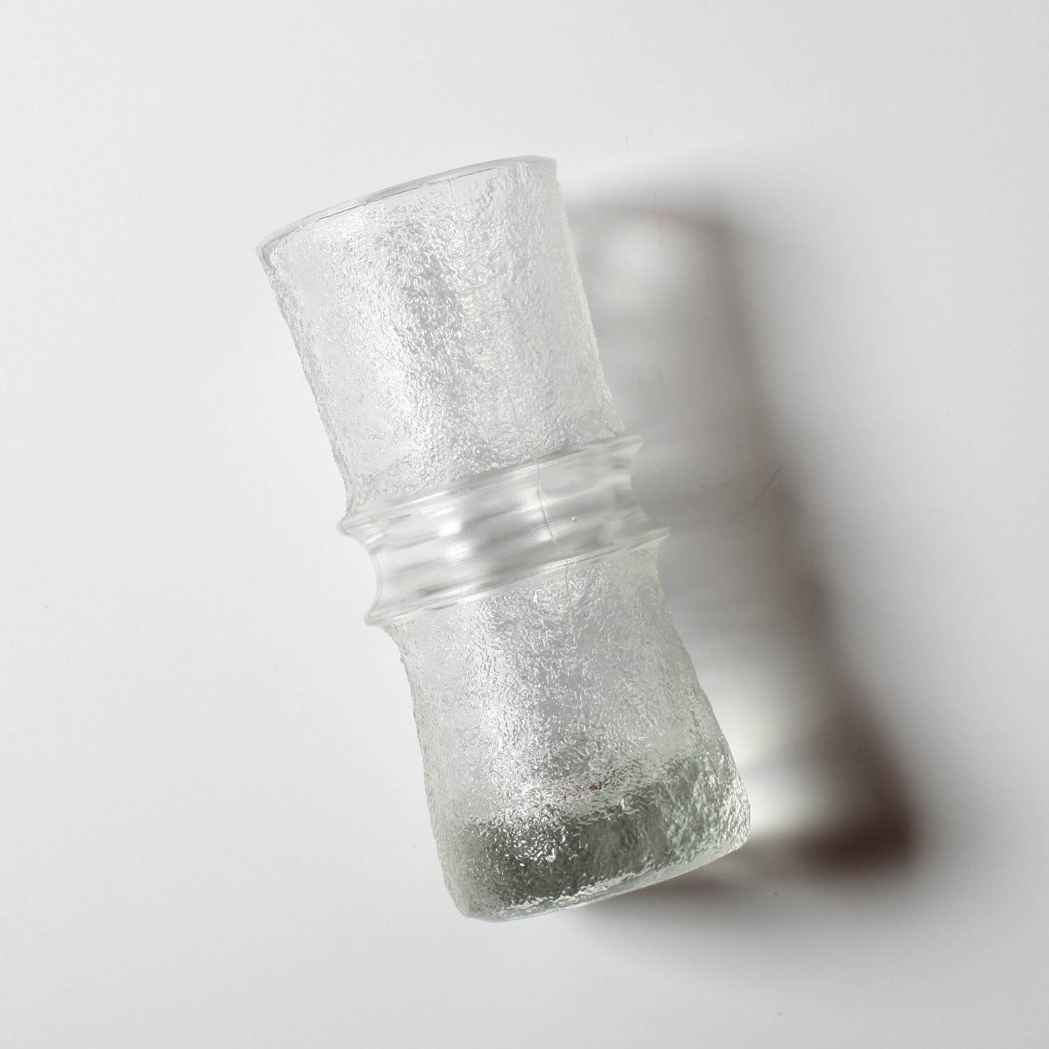 Mid-Century Modern Pressed Glass Vase: Pavel Panek Design, Rudolfova Hut