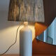 Lampe bouteille grès vintage
