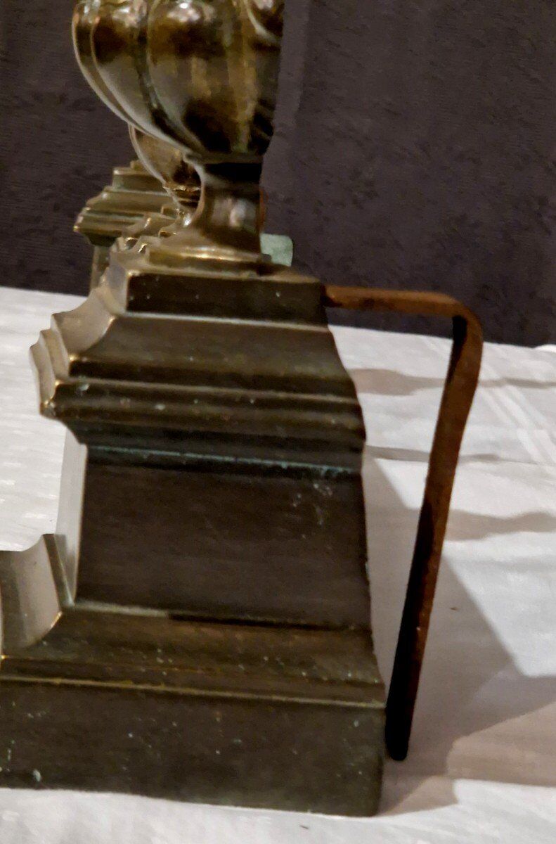 Barre de foyer/devant de cheminée en bronze XIXe