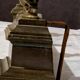 Barre de foyer/devant de cheminée en bronze XIXe