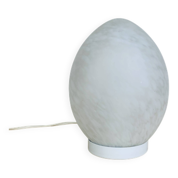 Domec egg lamp in speckled glass by Vianne