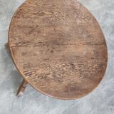 Guéridon en chêne, table d'appoint 19e