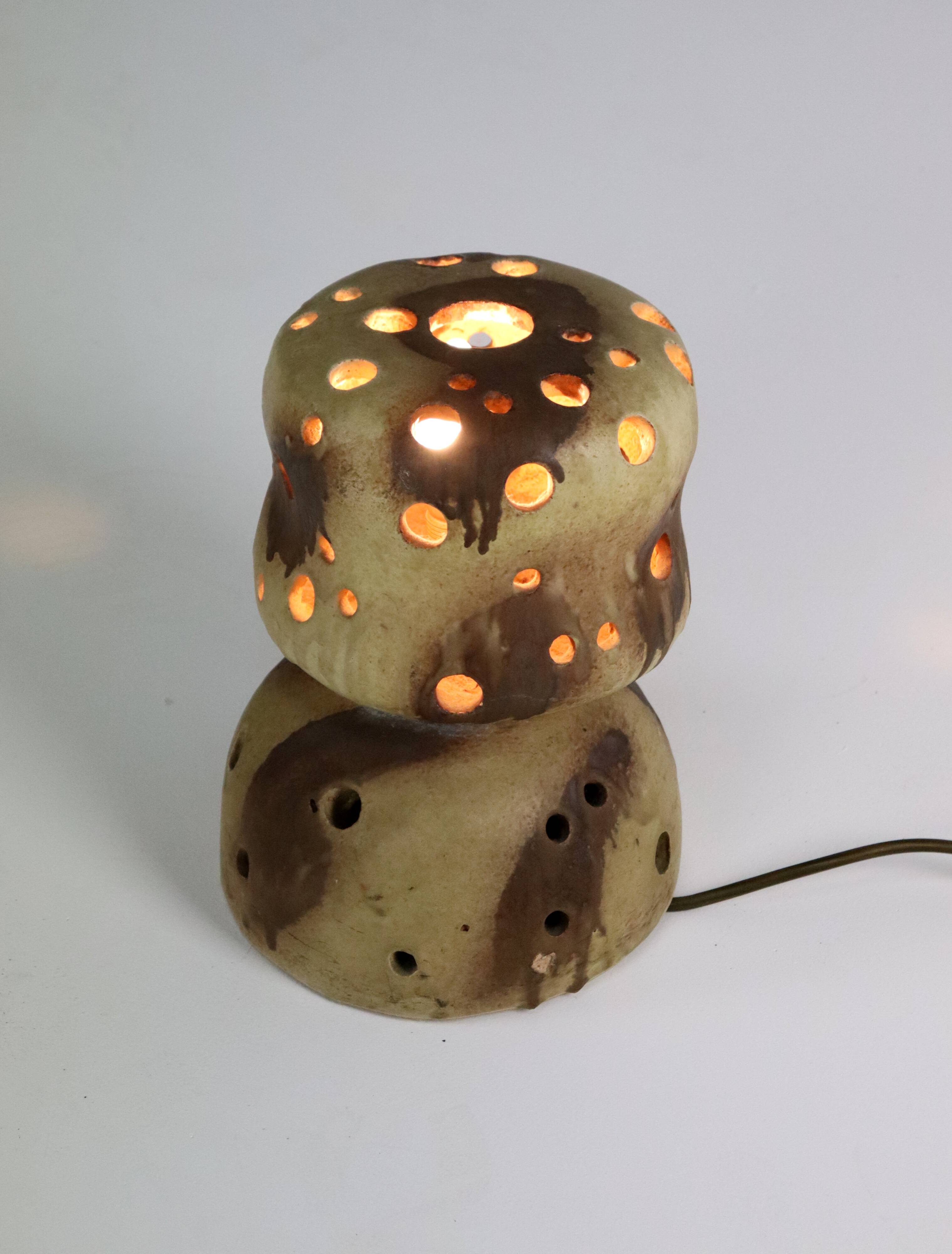 Lampe en céramique brutaliste